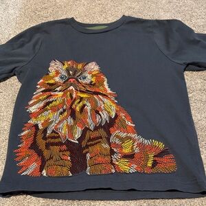 Mini Boden Superstitch Cat Shirt